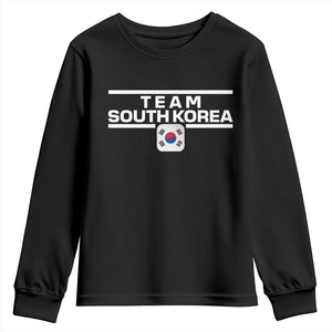 Team South Korea Korean Flag Youth Sweatshirt TS10 Black Print Your Wear
