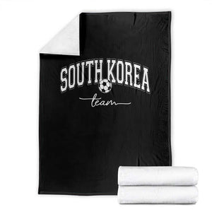 South Korea Soccer Team Throw Blanket Retro Korea National Football Fan TS10 Black Print Your Wear