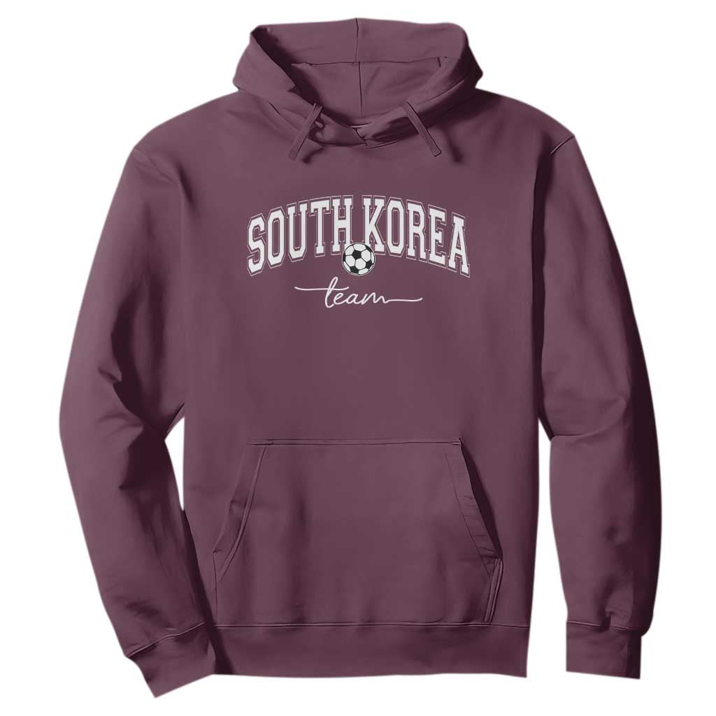 South Korea Soccer Team Hoodie Retro Korea National Football Fan TS10 Maroon Print Your Wear