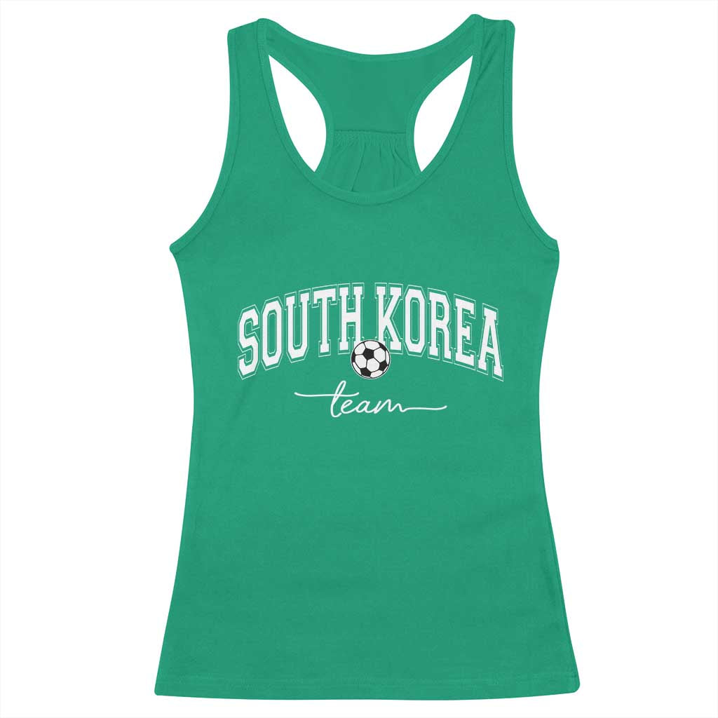 South Korea Soccer Team Racerback Tank Top Retro Korea National Football Fan TS10 Irish Green Print Your Wear