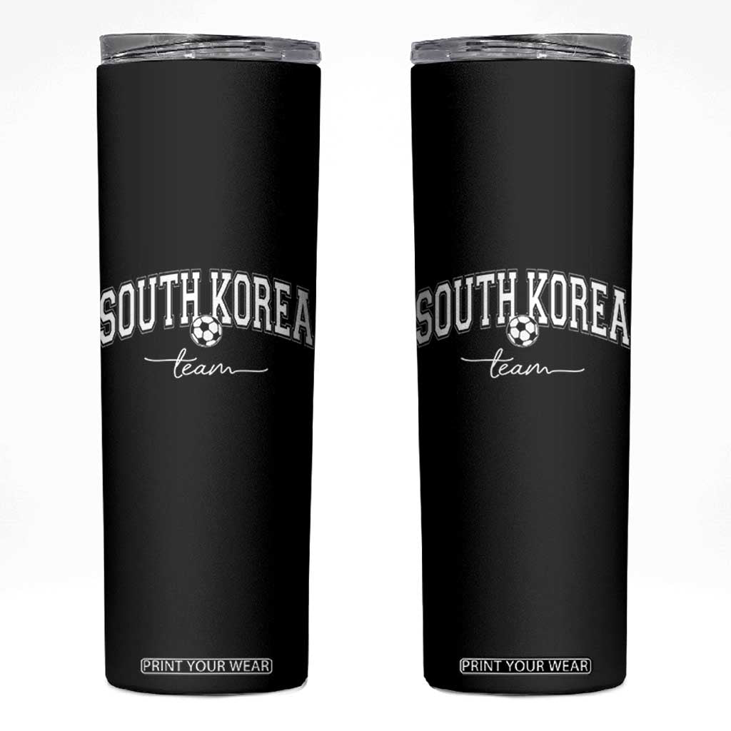 South Korea Soccer Team Skinny Tumbler Retro Korea National Football Fan TS10 Black Print Your Wear