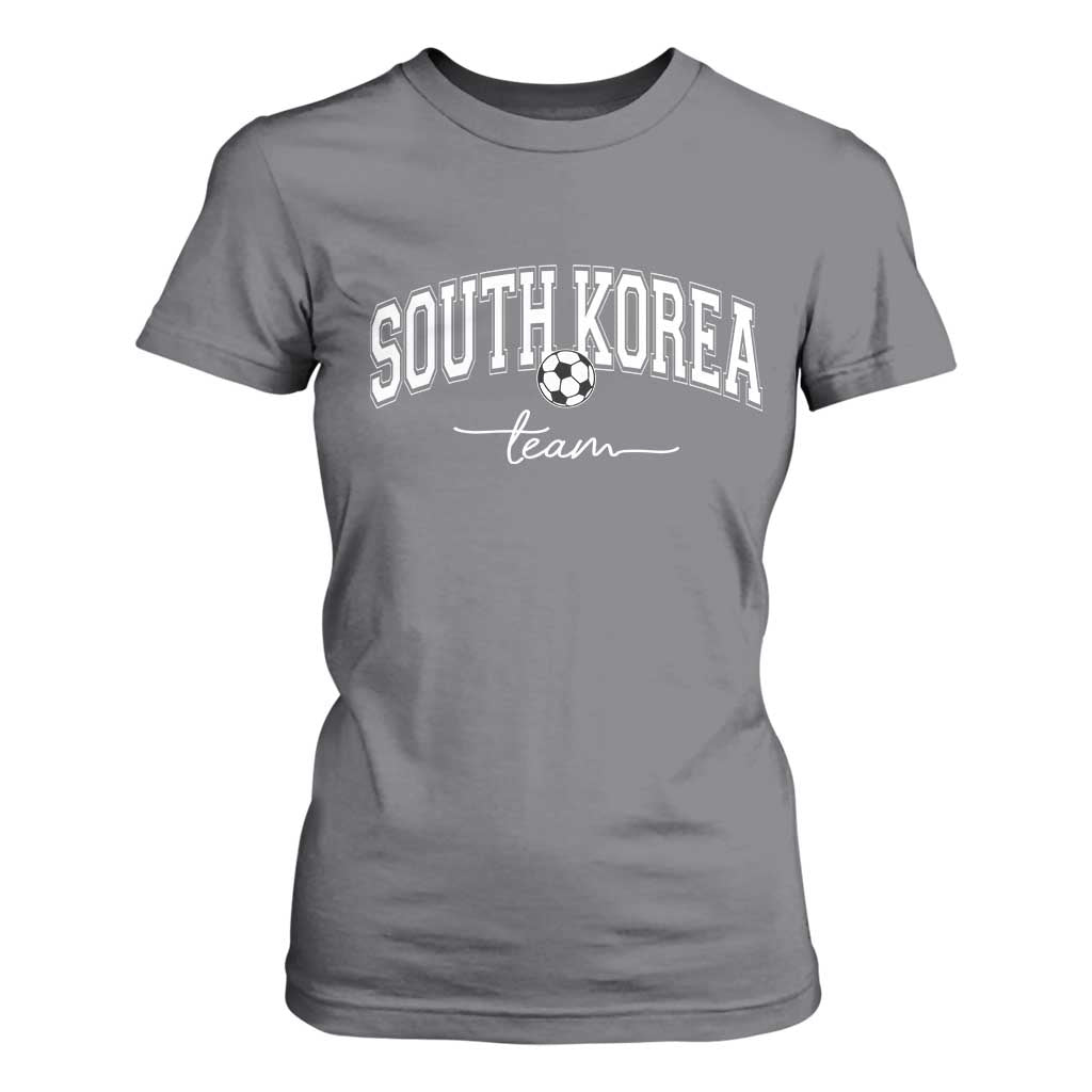 South Korea Soccer Team T Shirt For Women Retro Korea National Football Fan TS10 Charcoal Print Your Wear