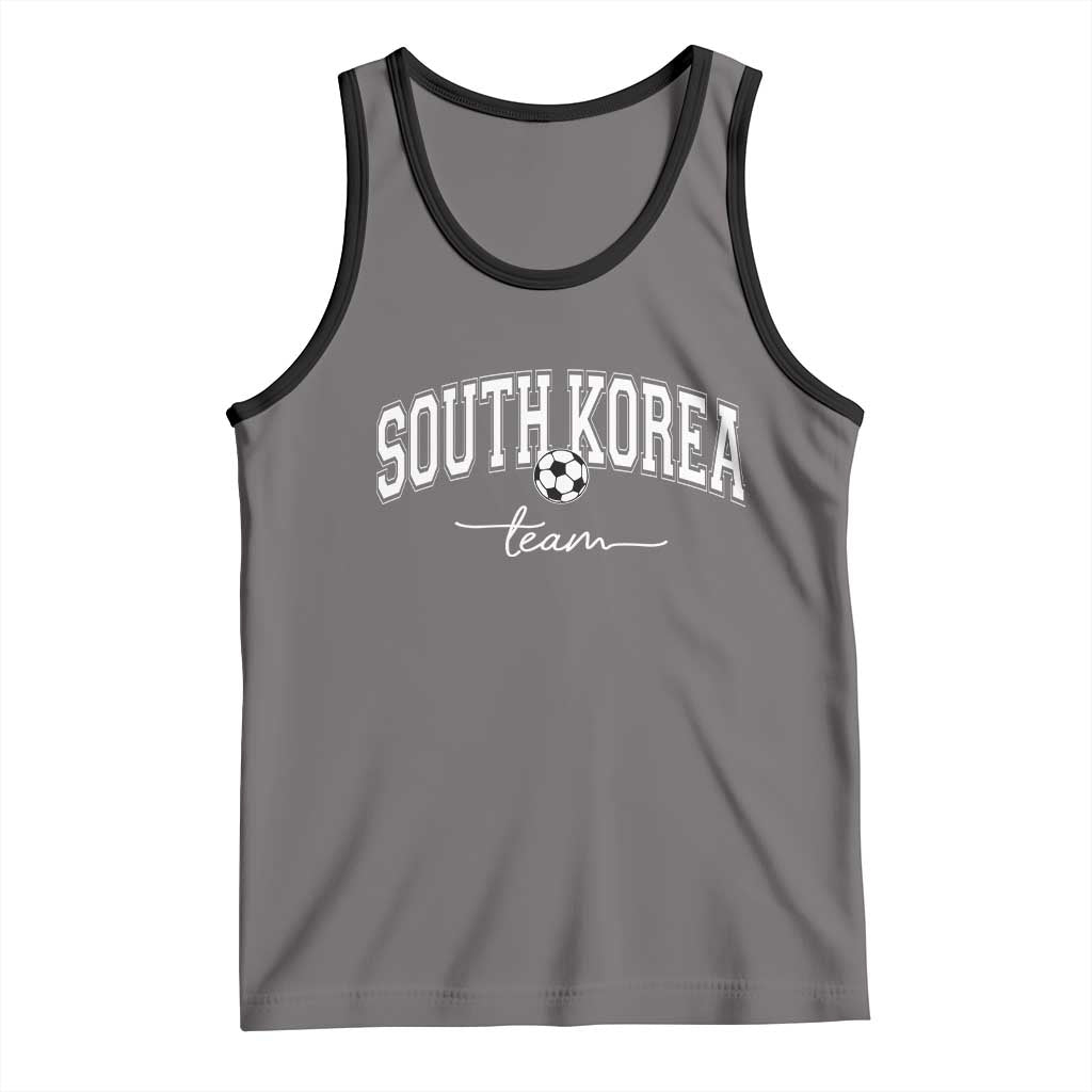 South Korea Soccer Team Tank Top Retro Korea National Football Fan TS10 Deep Heather Black Print Your Wear
