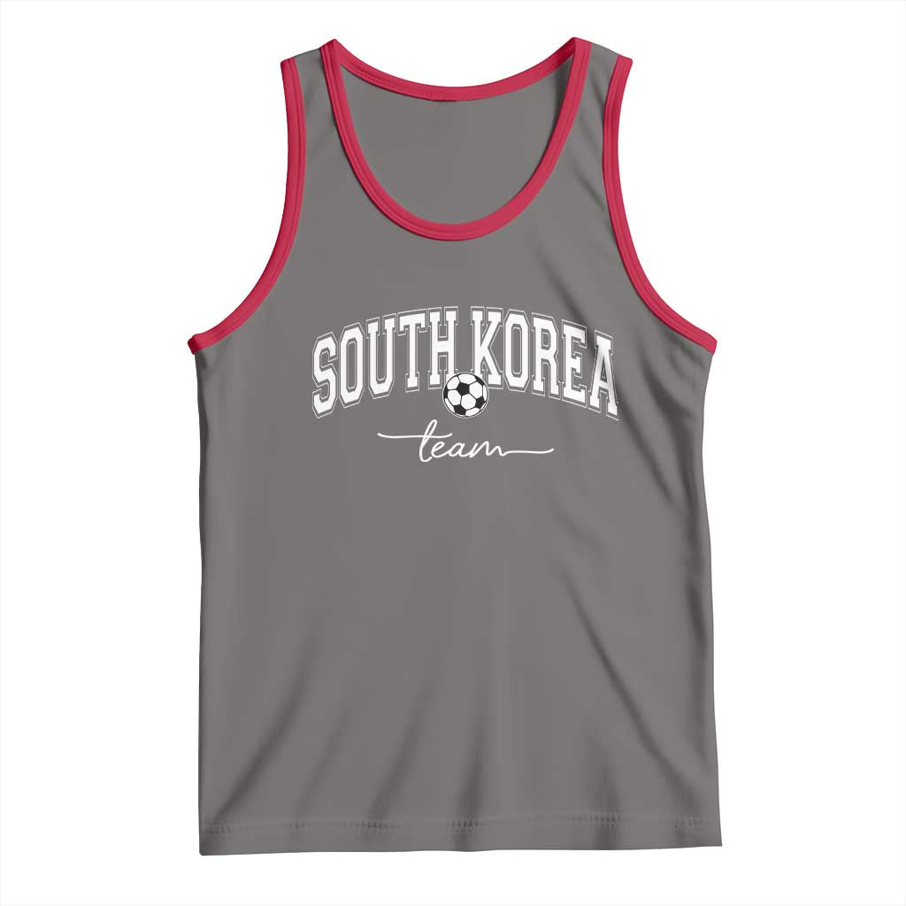 South Korea Soccer Team Tank Top Retro Korea National Football Fan TS10 Deep Heather Red Print Your Wear
