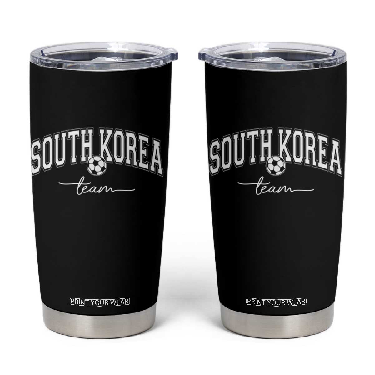 South Korea Soccer Team Tumbler Cup Retro Korea National Football Fan TS10 Black Print Your Wear
