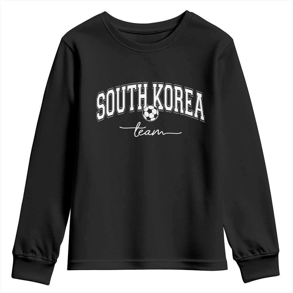 South Korea Soccer Team Youth Sweatshirt Retro Korea National Football Fan TS10 Black Print Your Wear