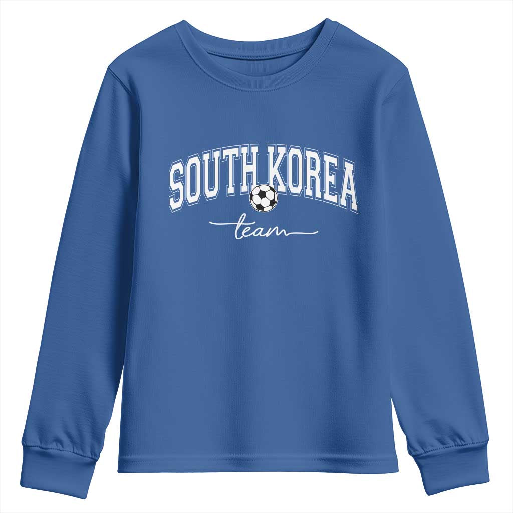 South Korea Soccer Team Youth Sweatshirt Retro Korea National Football Fan TS10 Royal Blue Print Your Wear