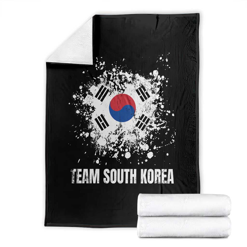 South Korea National Team Throw Blanket Retro Vintage Watercolors Sport Korean Flag TS10 Black Print Your Wear