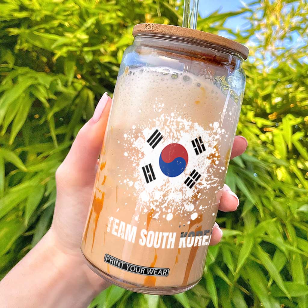 South Korea National Team Glass Can Retro Vintage Watercolors Sport Korean Flag TS10 Black Print Your Wear