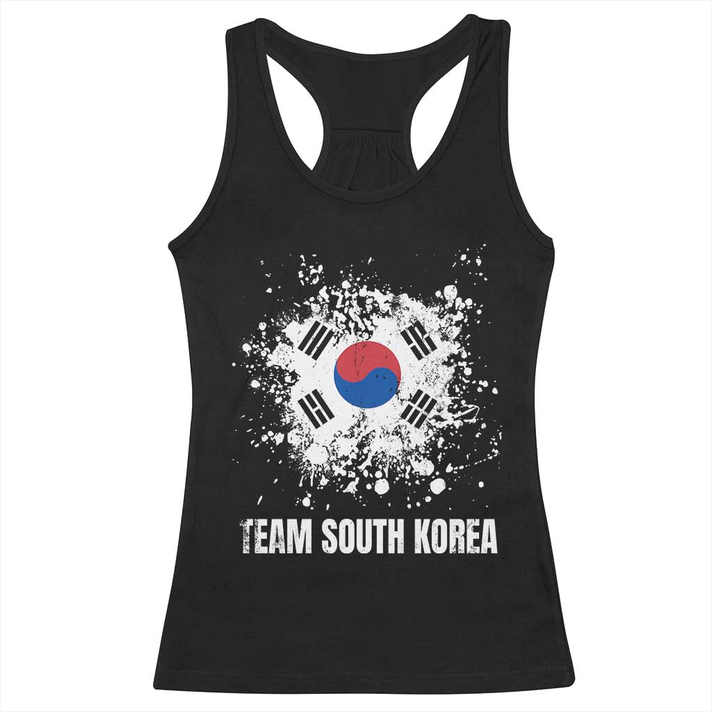 South Korea National Team Racerback Tank Top Retro Vintage Watercolors Sport Korean Flag TS10 Black Print Your Wear