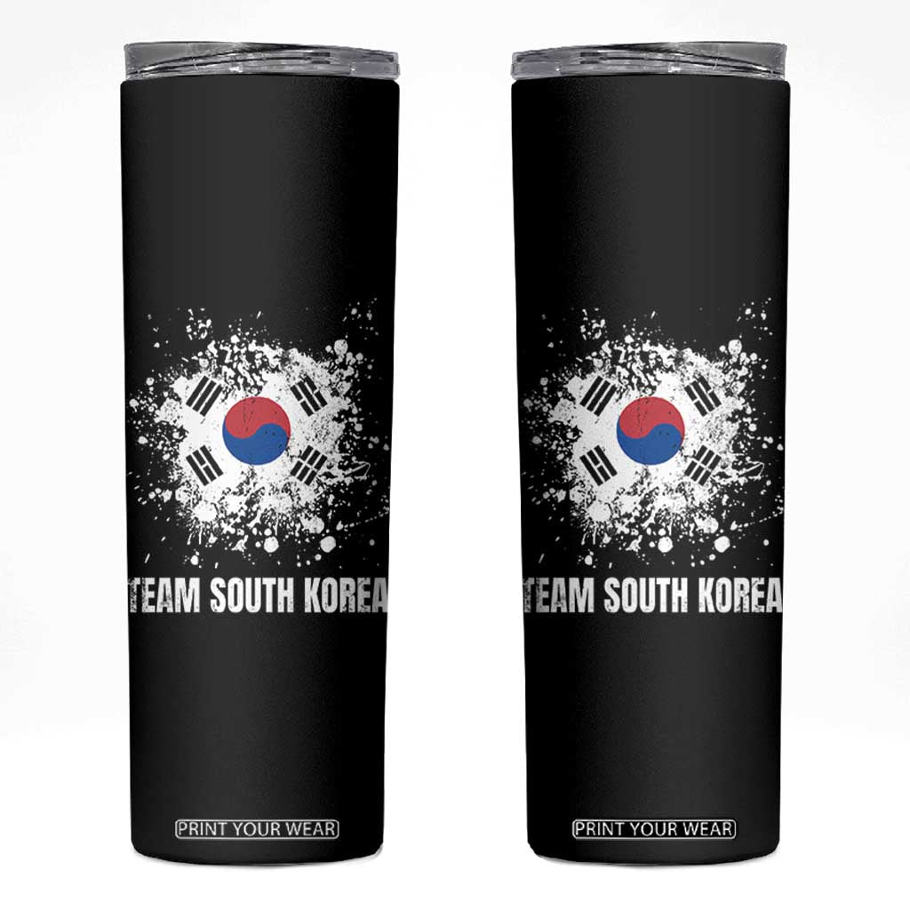 South Korea National Team Skinny Tumbler Retro Vintage Watercolors Sport Korean Flag TS10 Black Print Your Wear