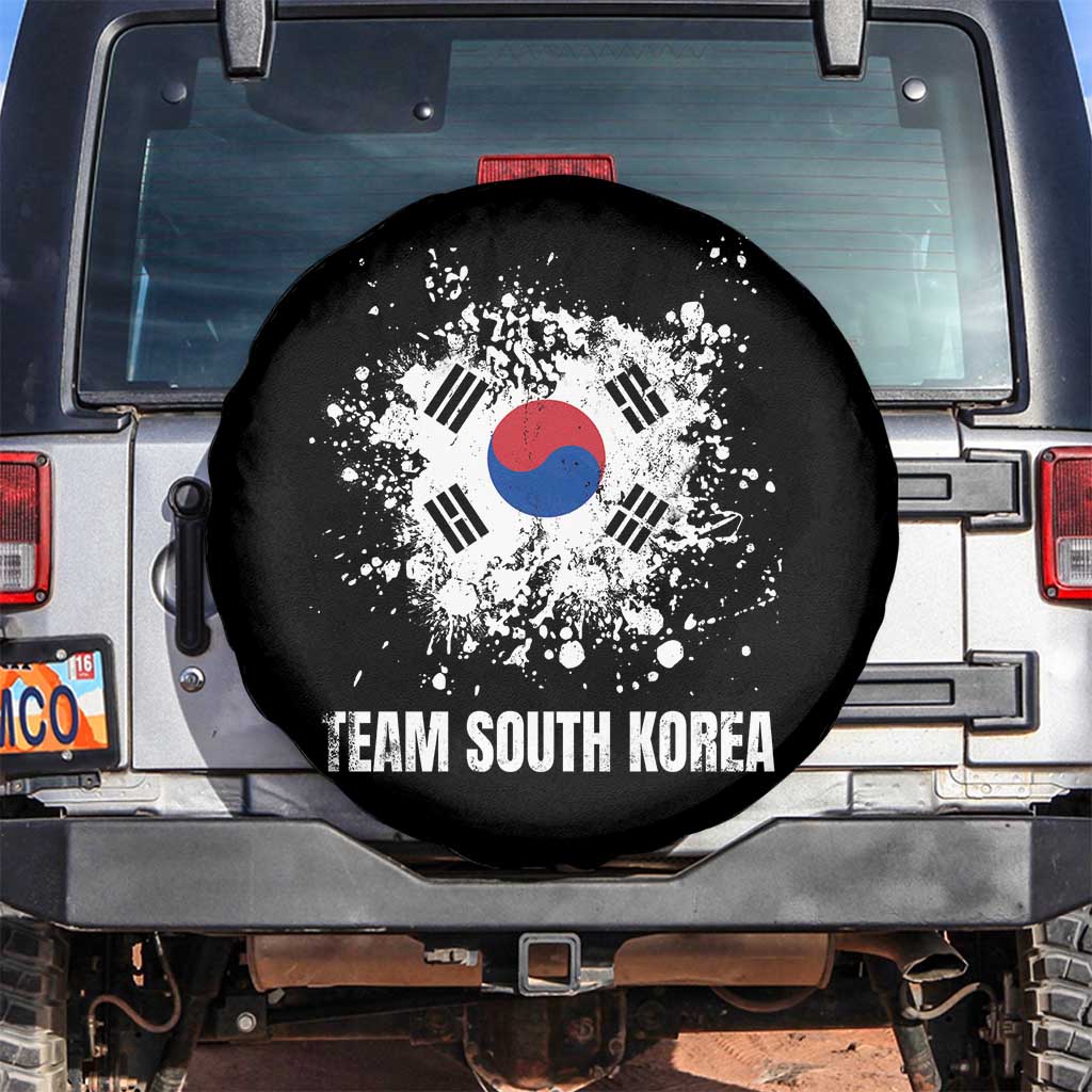 South Korea National Team Spare Tire Cover Retro Vintage Watercolors Sport Korean Flag TS10 No hole Black Print Your Wear