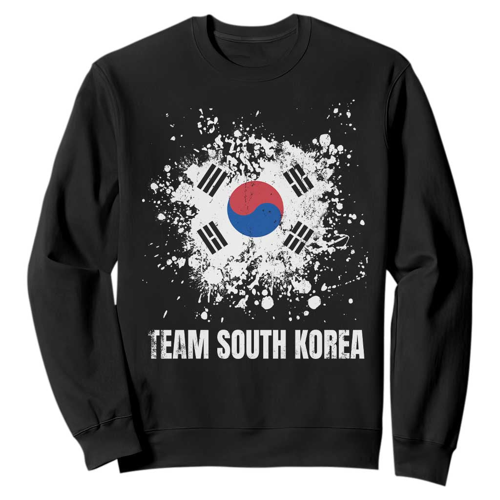 South Korea National Team Sweatshirt Retro Vintage Watercolors Sport Korean Flag TS10 Black Print Your Wear