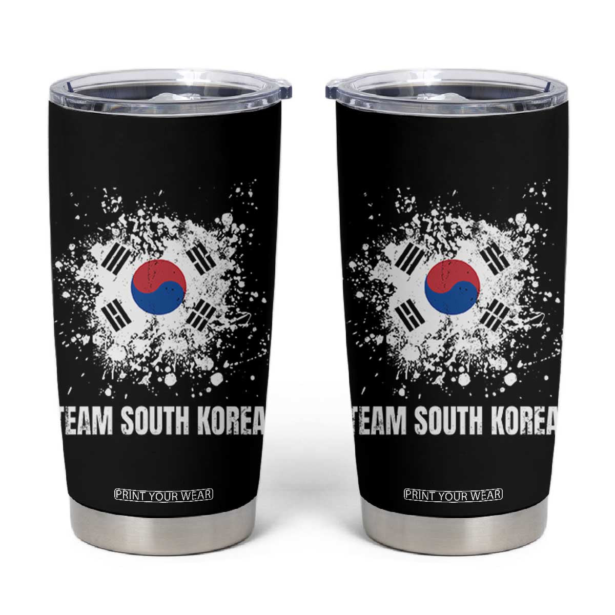 South Korea National Team Tumbler Cup Retro Vintage Watercolors Sport Korean Flag TS10 Black Print Your Wear