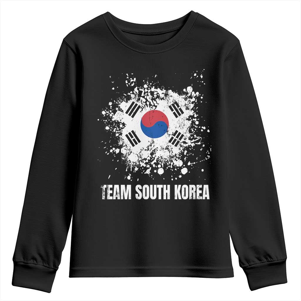 South Korea National Team Youth Sweatshirt Retro Vintage Watercolors Sport Korean Flag TS10 Black Print Your Wear