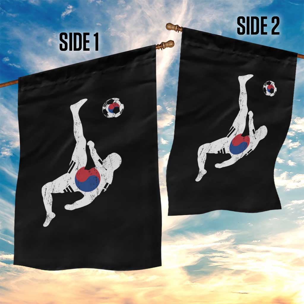 South Korea Soccer Garden Flag Bicycle Kick Silhouette Korean Flag TS10 Print Your Wear