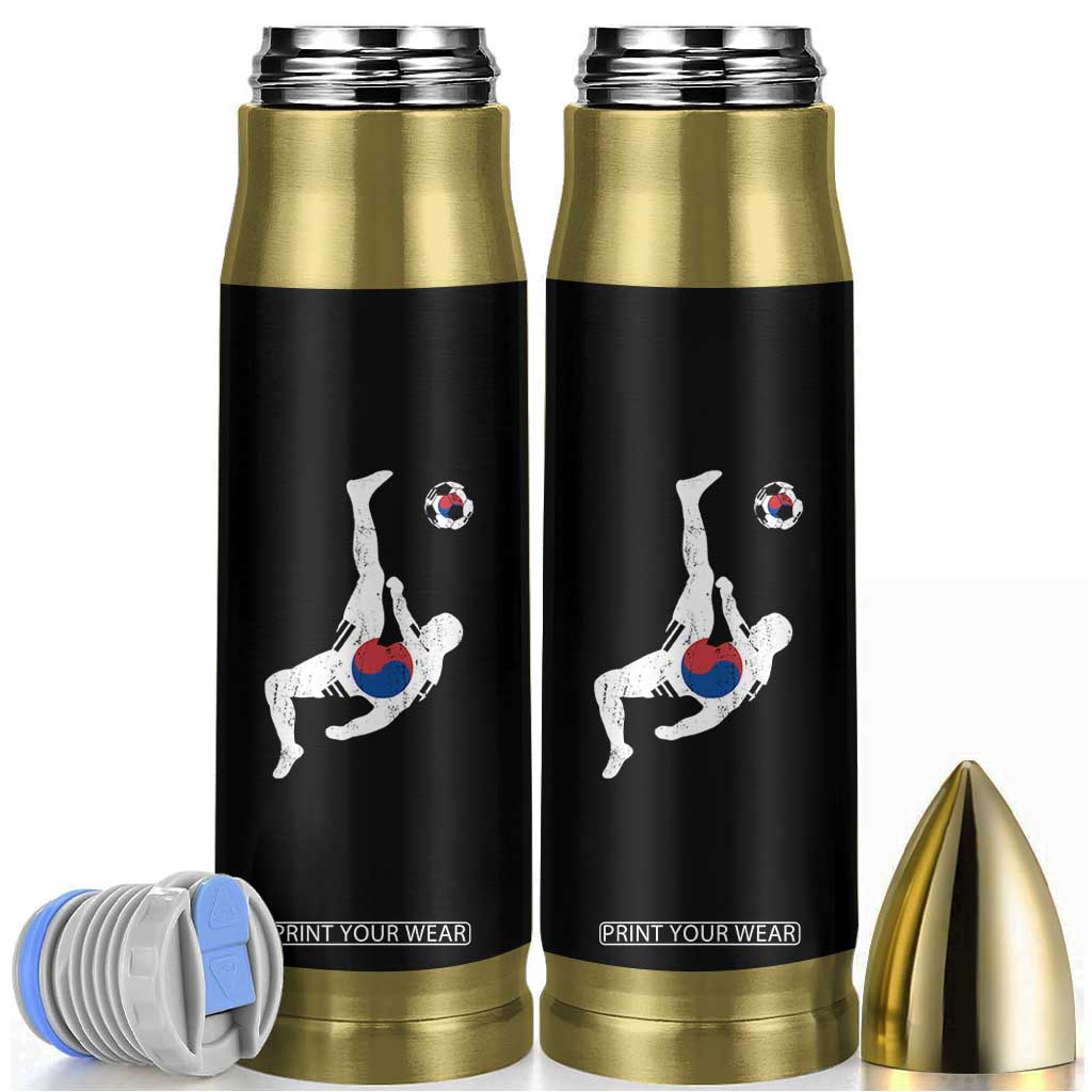 South Korea Soccer Bullet Tumbler Bicycle Kick Silhouette Korean Flag TS10 Black Print Your Wear