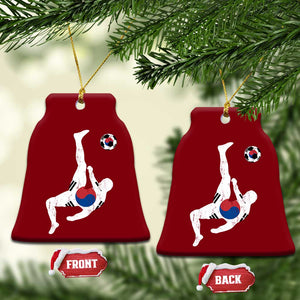 South Korea Soccer Ceramic Ornament Bicycle Kick Silhouette Korean Flag TS10 Print Your Wear