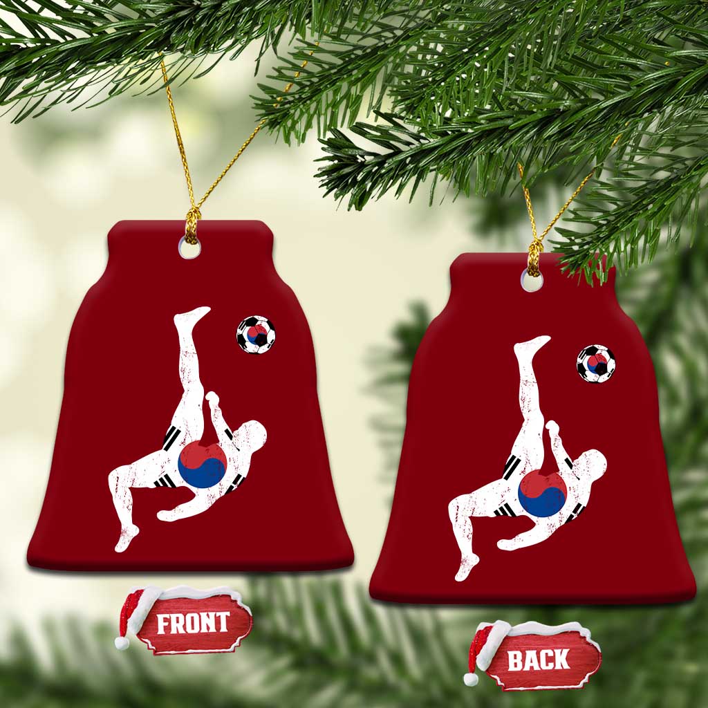 South Korea Soccer Ceramic Ornament Bicycle Kick Silhouette Korean Flag TS10 Print Your Wear