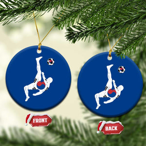 South Korea Soccer Ceramic Ornament Bicycle Kick Silhouette Korean Flag TS10 1pc Blue Print Your Wear