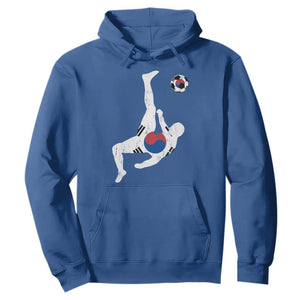South Korea Soccer Hoodie Bicycle Kick Silhouette Korean Flag TS10 Royal Blue Print Your Wear