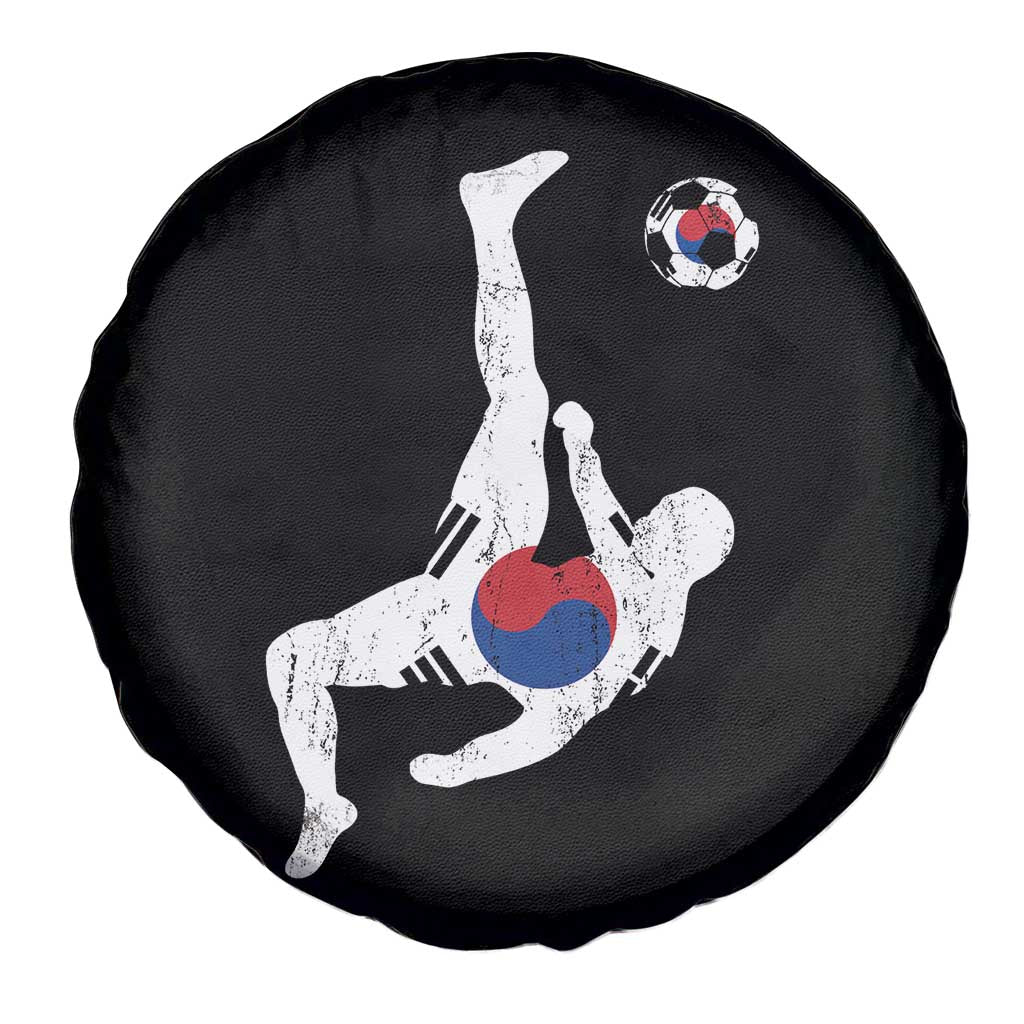 South Korea Soccer Spare Tire Cover Bicycle Kick Silhouette Korean Flag TS10 Print Your Wear