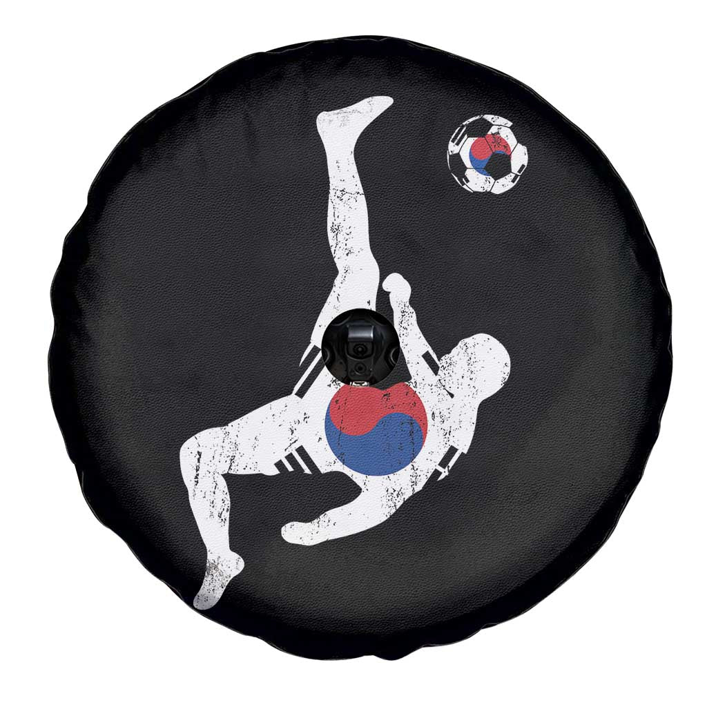 South Korea Soccer Spare Tire Cover Bicycle Kick Silhouette Korean Flag TS10 Print Your Wear