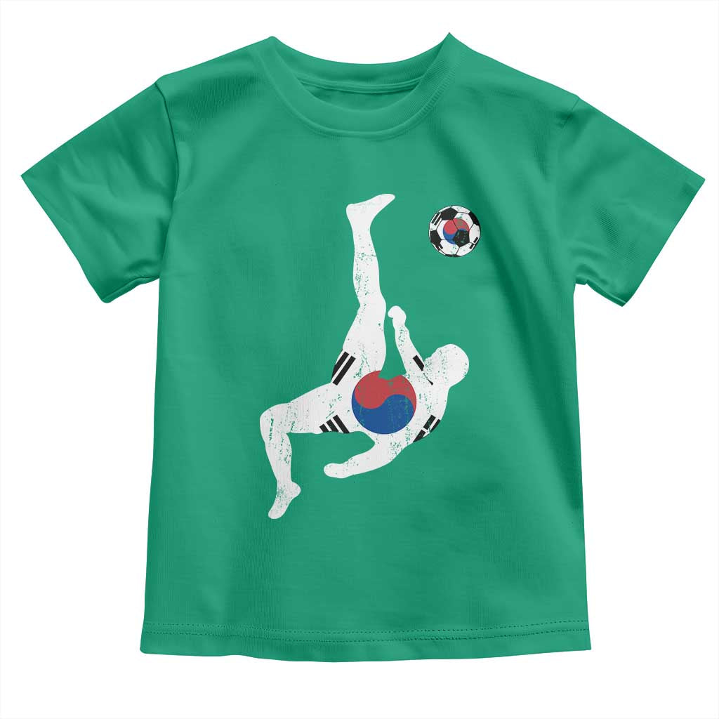 South Korea Soccer Toddler T Shirt Bicycle Kick Silhouette Korean Flag TS10 Irish Green Print Your Wear
