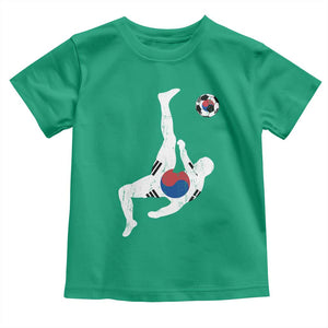 South Korea Soccer Toddler T Shirt Bicycle Kick Silhouette Korean Flag TS10 Irish Green Print Your Wear