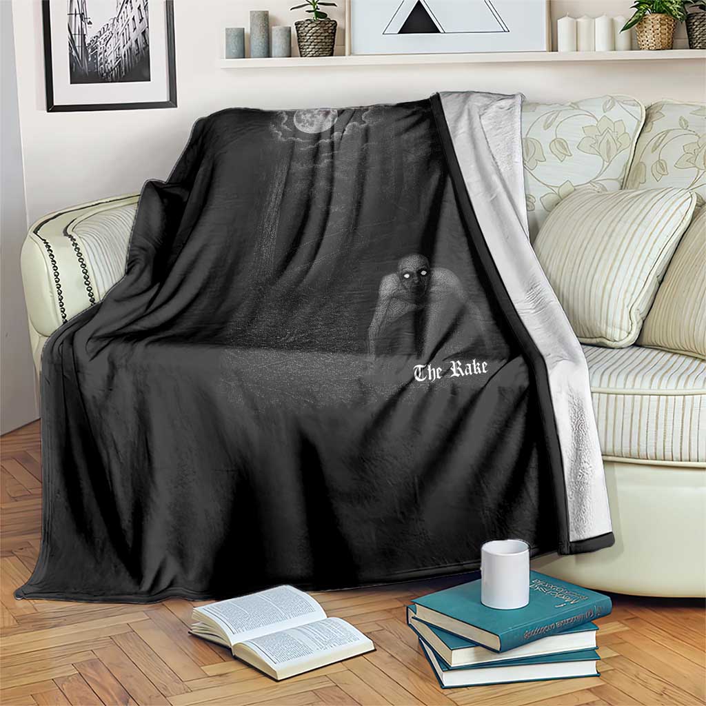 Rake Creepypasta Throw Blanket Cryptid Series Cryptozoology Gift Creepy Horror Halloween TS10 Print Your Wear