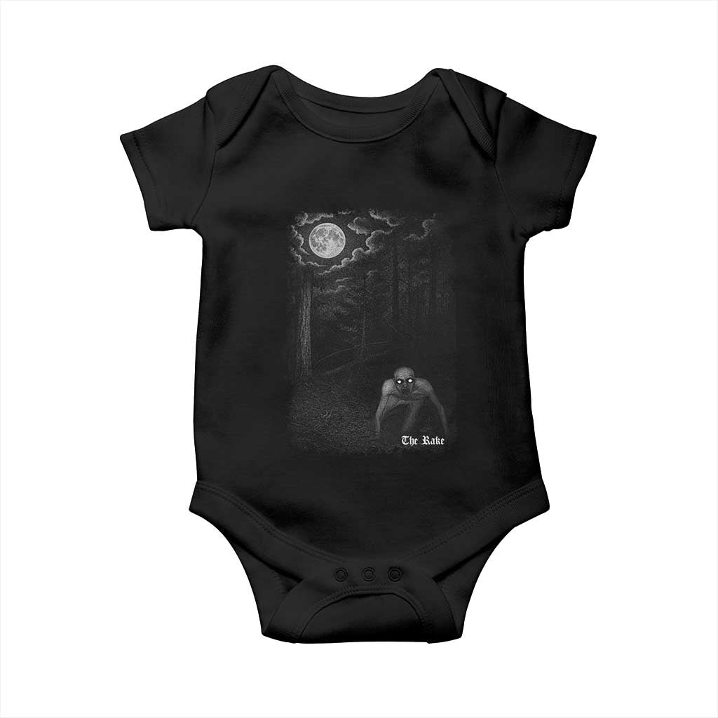Rake Creepypasta Baby Onesie Cryptid Series Cryptozoology Gift Creepy Horror Halloween TS10 Black Print Your Wear