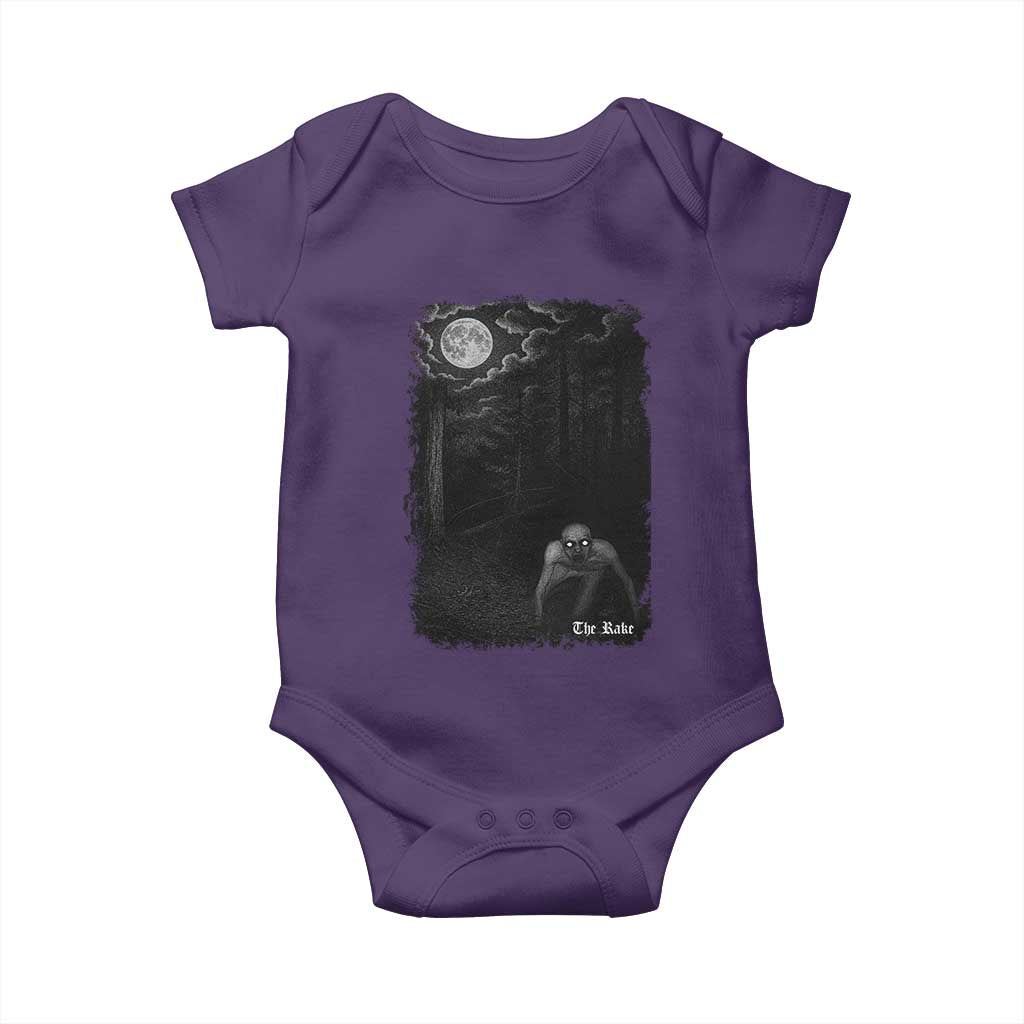 Rake Creepypasta Baby Onesie Cryptid Series Cryptozoology Gift Creepy Horror Halloween TS10 Purple Print Your Wear