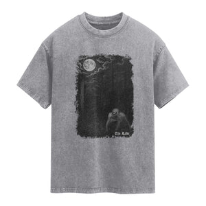 Rake Creepypasta Washed Cotton T-Shirt Cryptid Series Cryptozoology Gift Creepy Horror Halloween