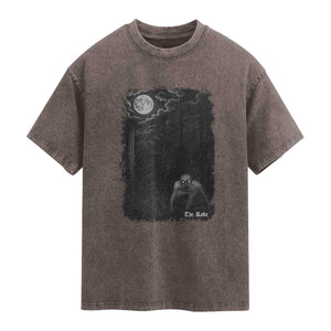 Rake Creepypasta Washed Cotton T-Shirt Cryptid Series Cryptozoology Gift Creepy Horror Halloween