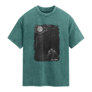 Rake Creepypasta Washed Cotton T-Shirt Cryptid Series Cryptozoology Gift Creepy Horror Halloween