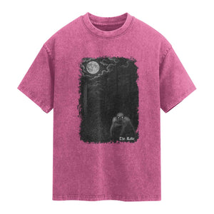 Rake Creepypasta Washed Cotton T-Shirt Cryptid Series Cryptozoology Gift Creepy Horror Halloween