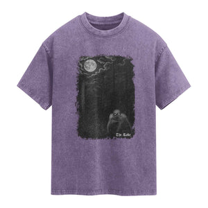 Rake Creepypasta Washed Cotton T-Shirt Cryptid Series Cryptozoology Gift Creepy Horror Halloween