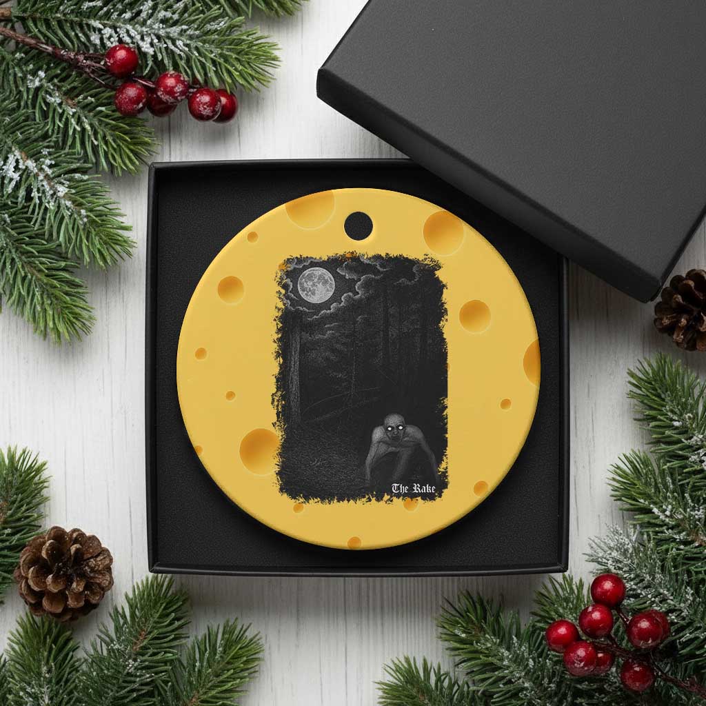 Rake Creepypasta Ceramic Ornament Cryptid Series Cryptozoology Gift Creepy Horror Halloween TS10 1pc Yellow Cheese Print Your Wear