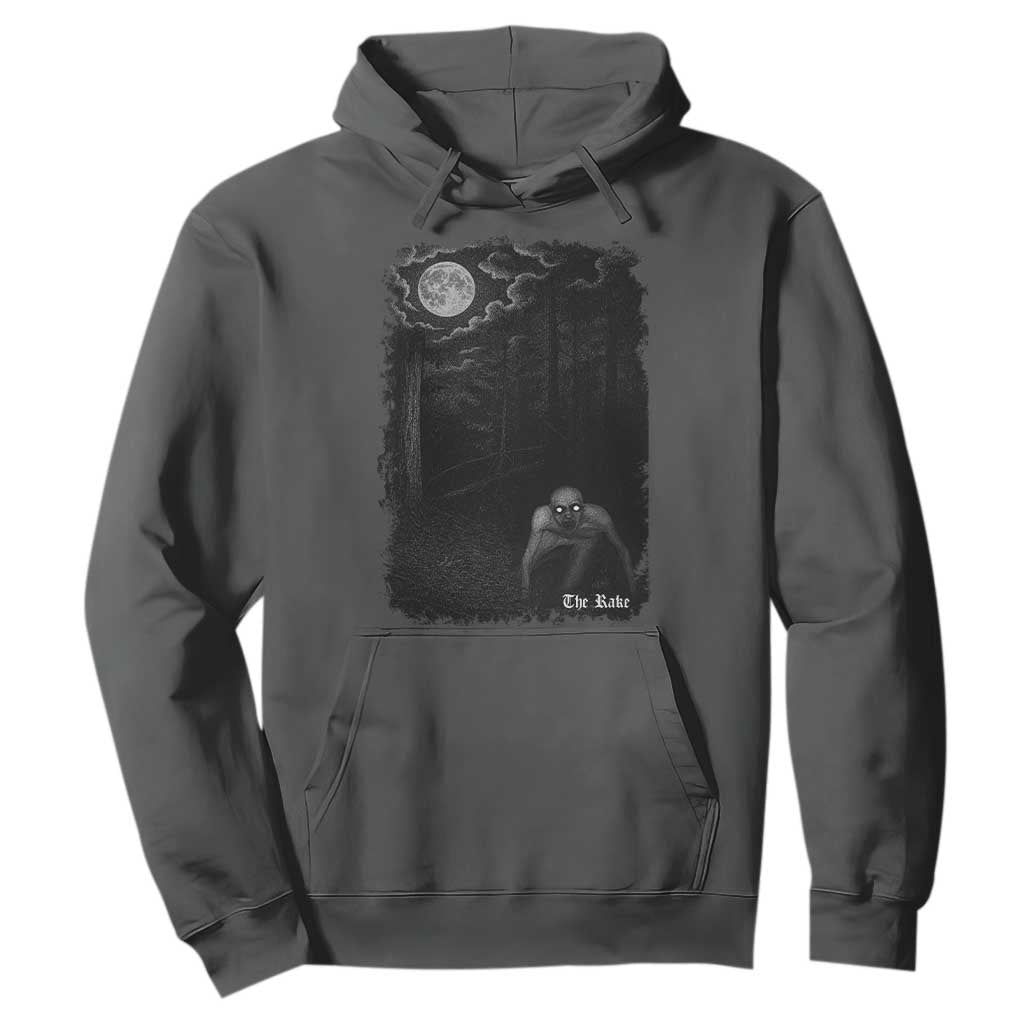 Rake Creepypasta Hoodie Cryptid Series Cryptozoology Gift Creepy Horror Halloween TS10 Dark Heather Print Your Wear