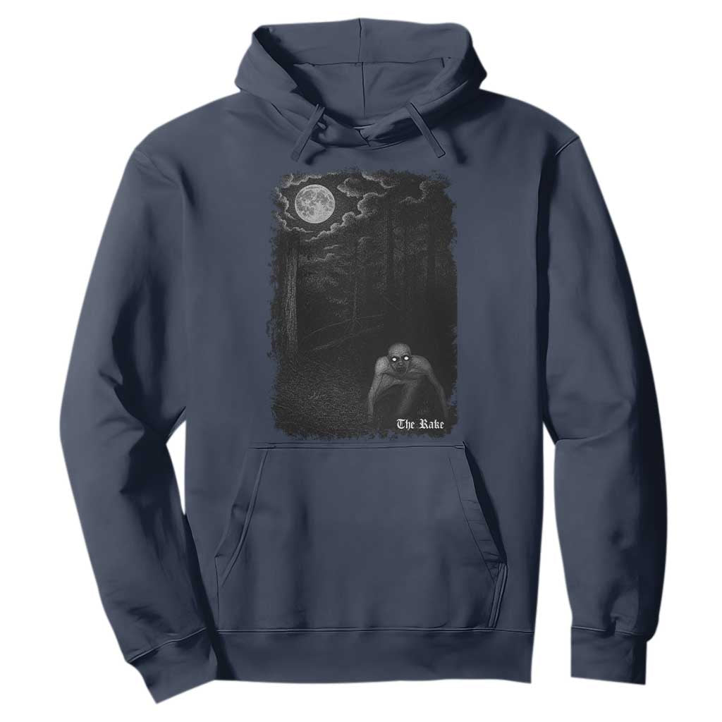 Rake Creepypasta Hoodie Cryptid Series Cryptozoology Gift Creepy Horror Halloween TS10 Navy Print Your Wear