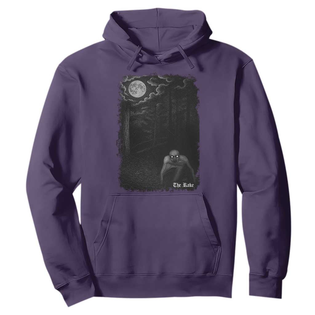 Rake Creepypasta Hoodie Cryptid Series Cryptozoology Gift Creepy Horror Halloween TS10 Purple Print Your Wear