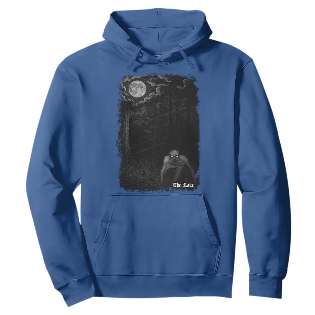 Rake Creepypasta Hoodie Cryptid Series Cryptozoology Gift Creepy Horror Halloween TS10 Royal Blue Print Your Wear