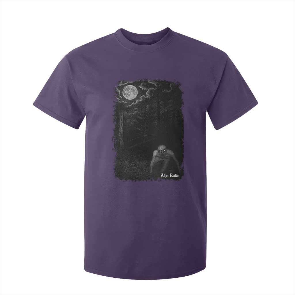 Rake Creepypasta T Shirt For Kid Cryptid Series Cryptozoology Gift Creepy Horror Halloween TS10 Purple Print Your Wear