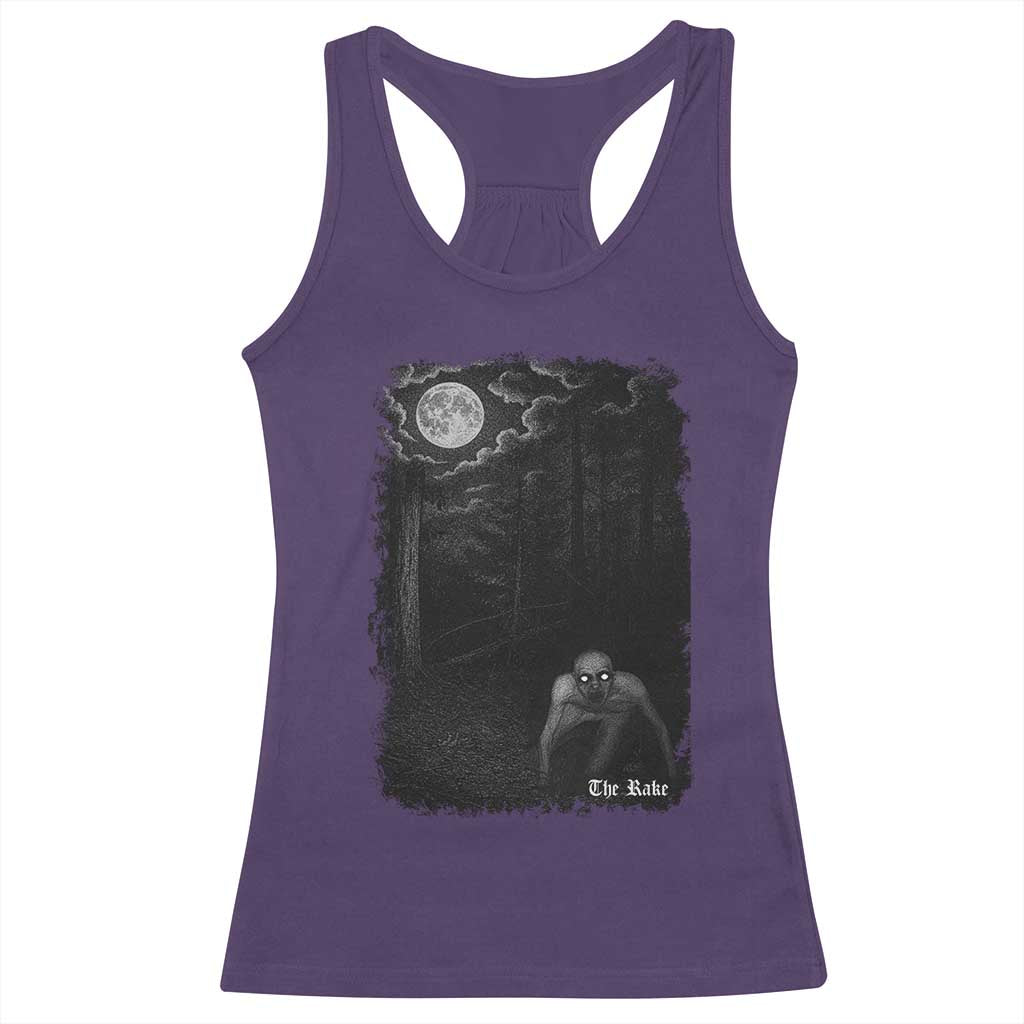 Rake Creepypasta Racerback Tank Top Cryptid Series Cryptozoology Gift Creepy Horror Halloween TS10 Purple Print Your Wear