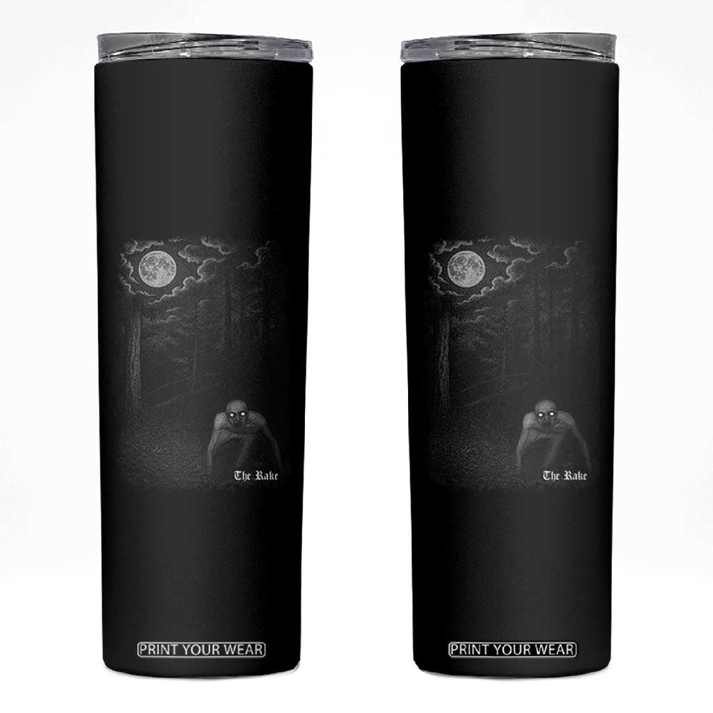 Rake Creepypasta Skinny Tumbler Cryptid Series Cryptozoology Gift Creepy Horror Halloween TS10 Black Print Your Wear