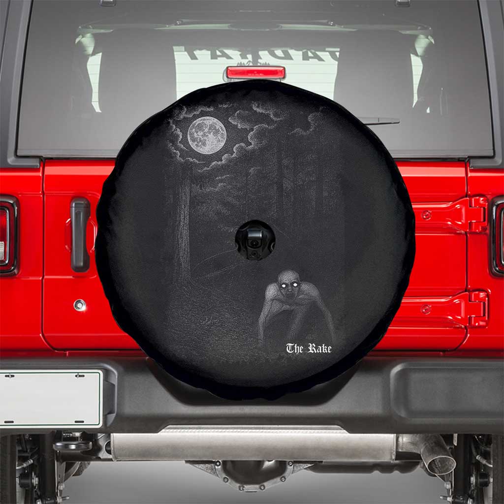 Rake Creepypasta Spare Tire Cover Cryptid Series Cryptozoology Gift Creepy Horror Halloween TS10 Black Print Your Wear