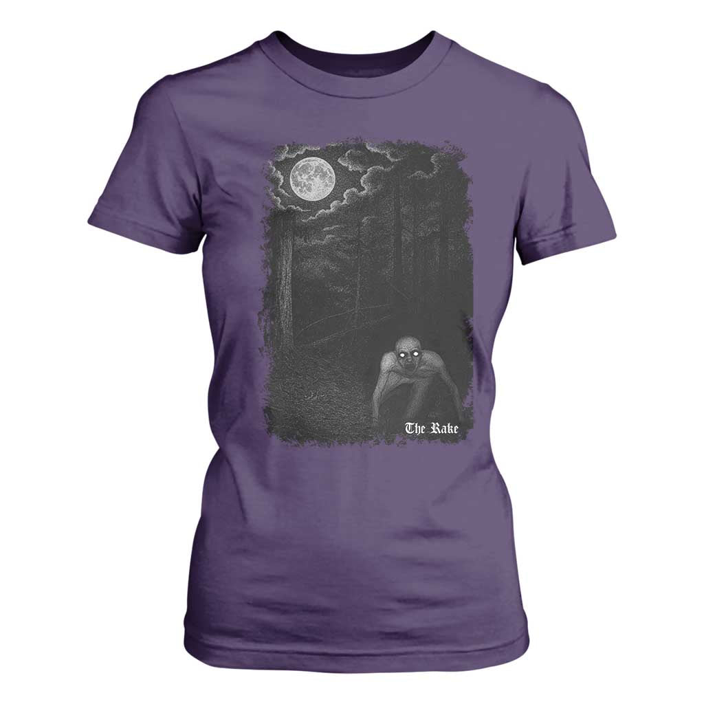 Rake Creepypasta T Shirt For Women Cryptid Series Cryptozoology Gift Creepy Horror Halloween TS10 Purple Print Your Wear