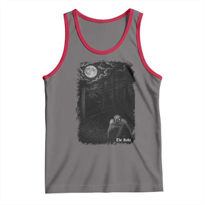 Rake Creepypasta Tank Top Cryptid Series Cryptozoology Gift Creepy Horror Halloween TS10 Deep Heather Red Print Your Wear