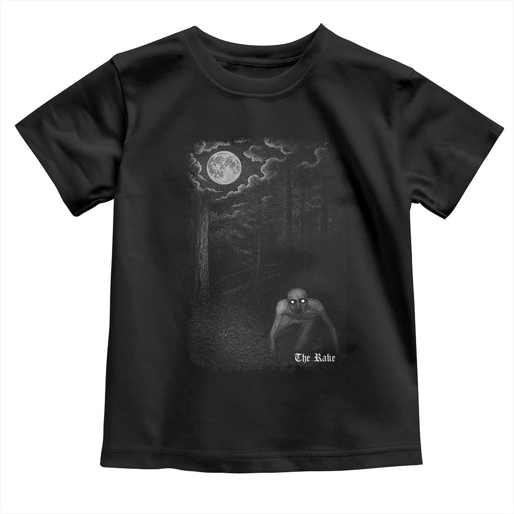 Rake Creepypasta Toddler T Shirt Cryptid Series Cryptozoology Gift Creepy Horror Halloween TS10 Black Print Your Wear