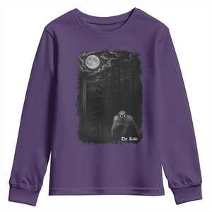 Rake Creepypasta Youth Sweatshirt Cryptid Series Cryptozoology Gift Creepy Horror Halloween TS10 Purple Print Your Wear